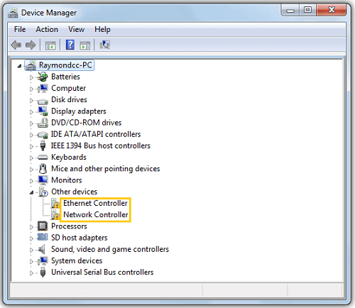 no sd host adapter missing in device manager